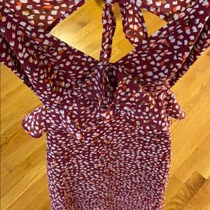 Francesca’s: Magenta patterned midi dress